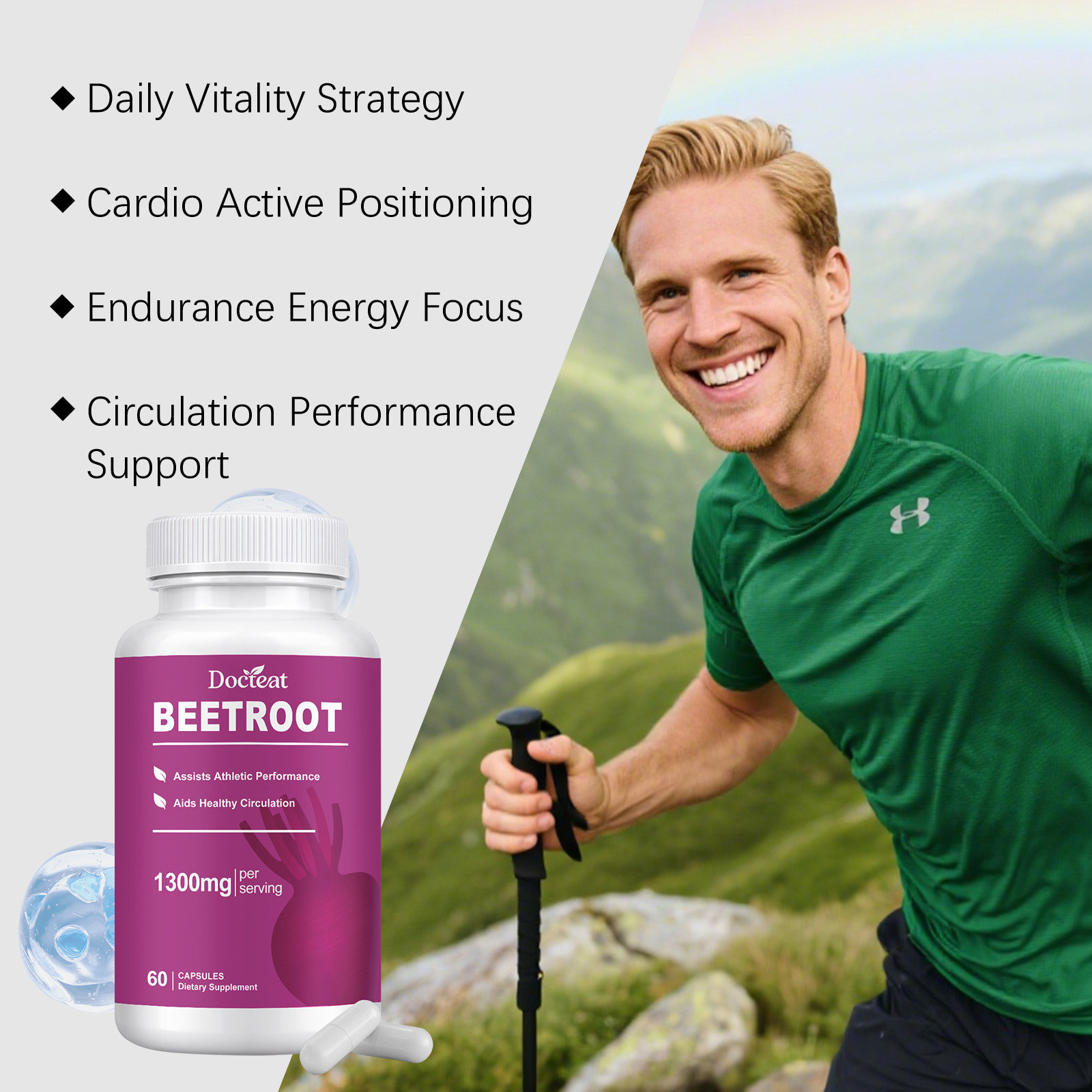 유기농 비트루트 캡슐은 활력을 증진시키고, 신체적 체력 - Nutrition Physical Fitness 리뷰 및 가격